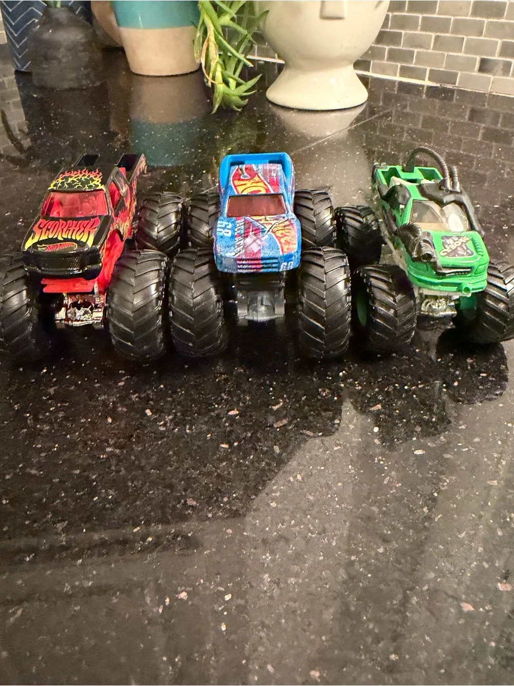 Lot of 3 Hot Wheels Monster Trucks